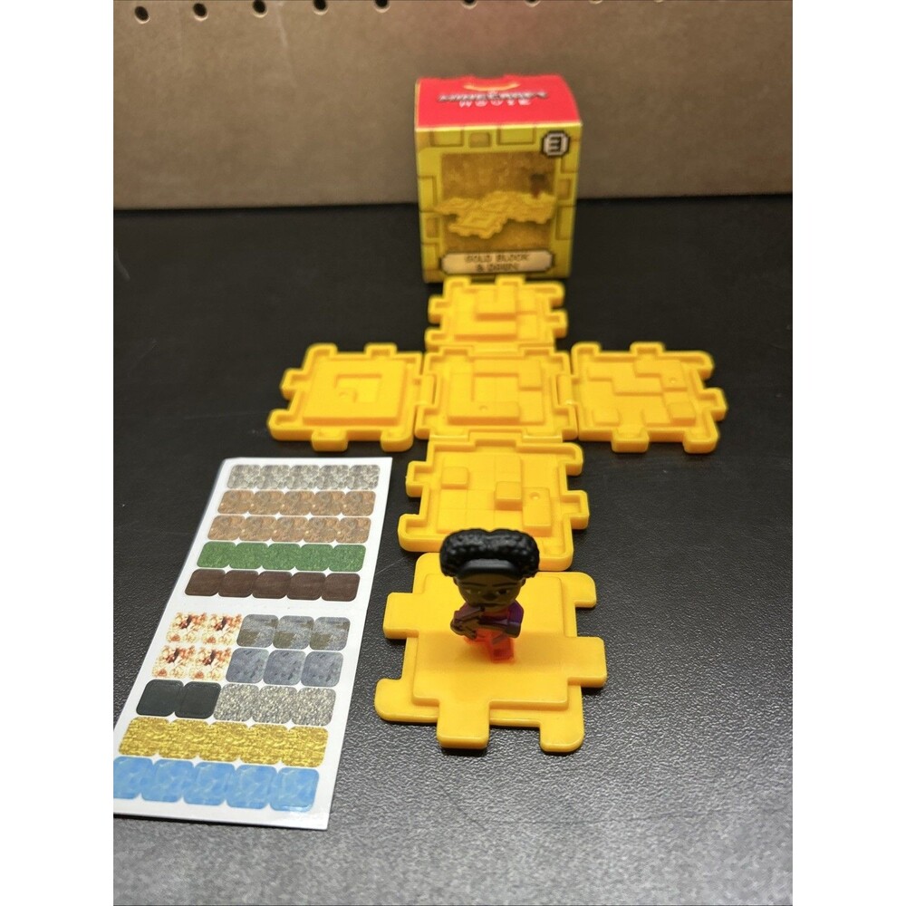 McDonalds Happy Meal Toys 2025 Minecraft Movie Gold Block & Dawn #3